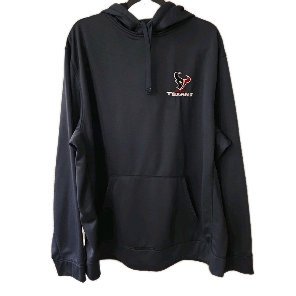 Dunbrooke Houston Texans Logo Embroidered Blue‎ Pullover Hoodie Men's Size XXL